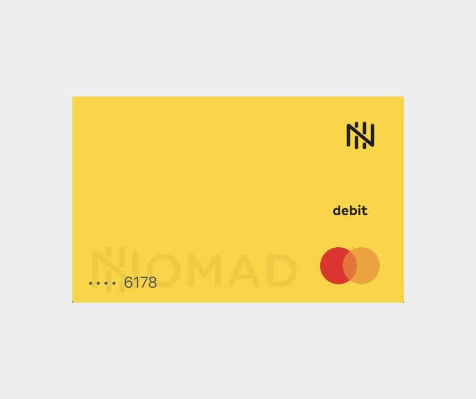 Cartão de crédito da Nomad